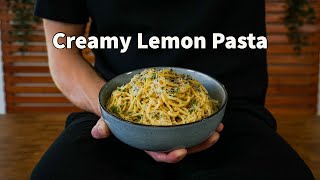 Creamy Garlic Lemon Pasta  One Of The Easiest Pasta Recipes [upl. by Etteniotna]