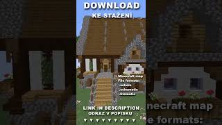 Minecraft BIG MEDIEVAL HOUSE with sky island amp interior DOWNLOAD MAP or schem shematic litematic [upl. by Borer]