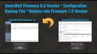 SonicWall Firmware 60 Version Configuration Backup File Restore into Firmware 70 Version [upl. by Aienahs]