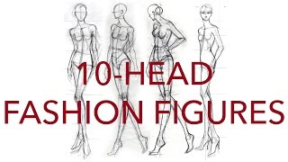 How to Draw Classic 10Head Fashion Figures [upl. by Ellehctim]