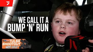 10YearOld Explains How To Bump n Run At Tulsa Shootout [upl. by Kopans]