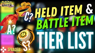 NEW Battle amp Held Item Tier List  Pokemon Unite [upl. by Einnej]