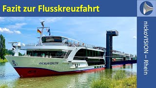 nickoVISION auf dem Rhein Fazit der Flusskreuzfahrt [upl. by Aicrag]