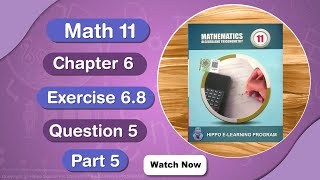 Math 11  Chapter 6  Sequences and Series  FSc ICS  Exercise 68 Question 5 P5  Hindi  Urdu [upl. by Halas]