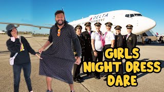 GIRLS നൈറ്റ്ഡ്രസിട്ടൊരു വിമാനയാത്ര ✈️😆 NIGHTWEAR DARE INSIDE FLIGHT 🤣 [upl. by Mila]