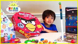 Ryan Opens Advent Calendar with Angry Bird and Thomas amp Friends [upl. by Billen808]