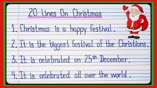 20 Easy Lines on Christmas Day In English l Short Essay On Christmas l Essay Writing l Christmas Day [upl. by Kylila760]