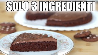 TORTA FACILE solo 3 INGREDIENTI pronta in 1 minuto  CHOCOLATE LOCKDOWN CAKE [upl. by Searcy]