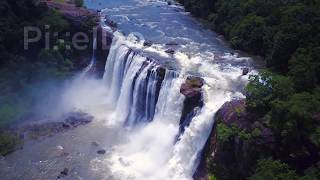 Athirappilly Falls Kerala Drone Stock Video [upl. by Maribelle13]