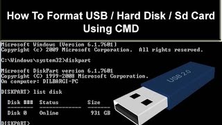 How To Format USBSD CardHard Disk Using CMD  Best Method Ever [upl. by Llenehs470]