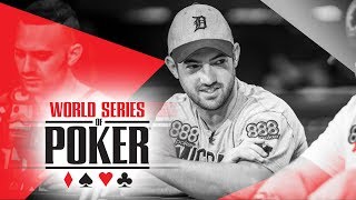 Joe Cada Barrels with Big Bluff  2018 WSOP Main Event  PokerGO [upl. by Einalem]