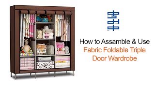 How to Use amp Assemble Foldable Wardrobe best foldable wardrobe [upl. by Naneik606]