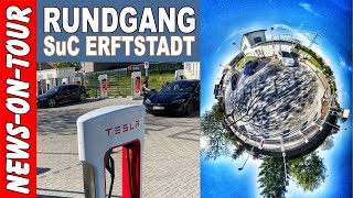 Rundgang Tesla Supercharger Erftstadt So geht Elektromobilität 26 Ladepunkte a 250 kW 01062021 [upl. by Adnoval]