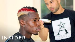 Meet The Barber Behind Paul Pogba’s Famous Haircuts [upl. by Akinna984]