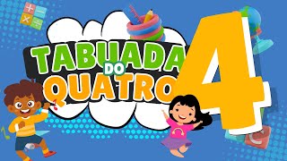 🎶 TABUADA DO 4 CANTADA APRENDA A TABUADA DO 4 COM MÚSICA 🎶 [upl. by Ylrebmit685]