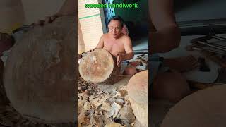 Crafting a Traditional Wooden Drum from Scratch 45 shorts crafting traditionalcrafts woodendrum [upl. by Fritze]