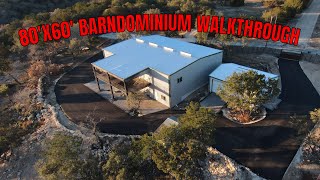 80X60 Barndominium WalkthroughTour Shop House Garage With Living Quarters [upl. by Nilson]