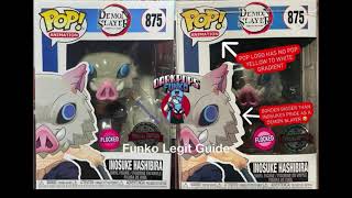 Funko Pop Legit Guide quotReal Vs Fakequot INOSUKE HASHIBIRA FLOCKED 875 – DEMON SLAYER [upl. by Assyram]