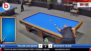 YALÇIN ÇALIŞKAN vs MUSTAFA YILDIZ  3 Cushion Billiards Championship STAGE 2 A 2024 ANKARA 당구 [upl. by Nageem]