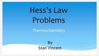 Hess Law  Problem Solving  Heat of Formation [upl. by Erinna671]