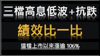 夏之戀  三檔高息低波績效比一比，這檔上市以來上漲竟然超過 106 00713 00731 00915 [upl. by Annoeik]