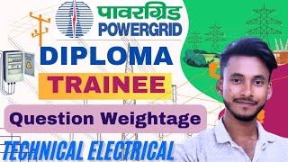 PGCIL DT Question Weightage Technical Subject wise  Electrical High weightage subject [upl. by Vachill]