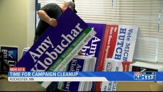 Campaign cleanup is underway in Rochester [upl. by Gillie]