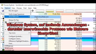 Windows 10 laufende Prozesse scannen überprüfen [upl. by Hsiwhem643]