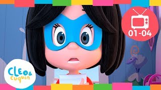 Episode Collection Ep 1 4  Full Episodes of Cleo and Cuquin  Cartoon For Children [upl. by Otsugua]