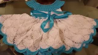 👭Como tejer vestido en crochet para niñas 1 [upl. by Sisi]