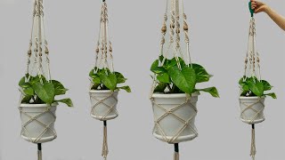 PORTA MACETAS EN MACRAMÉ muy Fácil🌿  Macrame Plant Hanger Pattern  Super Easy [upl. by Llerej]