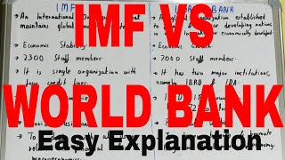 IMF vs World BankDifference between imf and world bankImf and world bank difference [upl. by Anavlis]