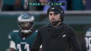 Madden NFL 25 CPU vs CPU Weekly Sim Gameplay Jaguars vs Eagles Week 9 [upl. by Xylia]