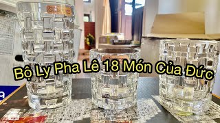 Review bộ ly PHA LÊ Nachtmann 18 món của Đức Pha lê không chì sản xuất tại Đức [upl. by Hassett]