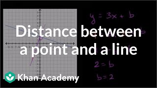 Distance between a point and a line  Analytic geometry  Geometry  Khan Academy [upl. by Eem]