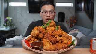 CAJUN Golden Fried Chicken Wings Recipe [upl. by Erodoeht]