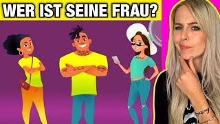 WER IST SEINE FRAU 🧐 14 schwere RÄTSEL gegen Langeweile zum MITMACHEN [upl. by Cleasta]