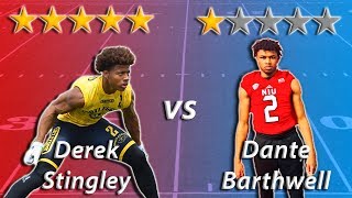 5 Star Cornerback vs 1 Star Cornerback  Sharpe Sports [upl. by Tlaw]