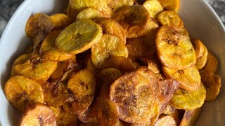 Chips banane plantain  easyrecipe chips recettefacile banana africanfood [upl. by Helbonia]