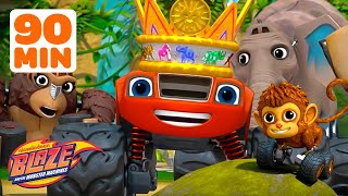 Blaze Transforms to Rescue Elephants Puppies amp More ANIMALS 🐘  Blaze and the Monster Machines [upl. by Revlis]