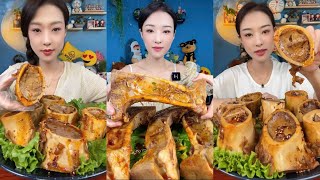 MUKBANG beef bone marrow ASMR  The best of delicious Man La food 12 shorts [upl. by Llennej903]