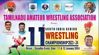 11th SOUTH INDIAN SENIOR WRESTLING CHAMPIONSHIP 2023  24  TEXVALLEY ERODE  11 amp 120124  LIVE [upl. by Anegal]