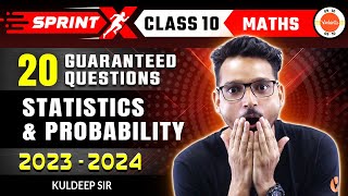 20 Most Important 100 Guaranteed 💯 Questions from Statistics amp Probability Class 10 Maths ✅ [upl. by Garibold]