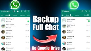 YOWhatsapp To Whatsapp Backup  Full Chat Transfer  YOWhatsapp Backup Kaise Kare [upl. by Heng550]