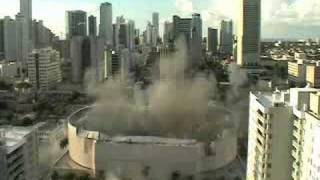 Miami Arena roof Implosion [upl. by Torin607]