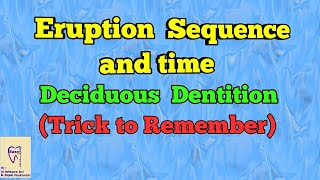 Eruption Sequence of Deciduous dentition  NXI  Eruption time [upl. by Enelram]