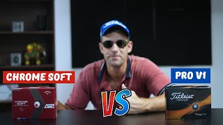 ✅ Chrome Soft Vs Pro V1  Tried And Tested By Average Golfer [upl. by Atima229]