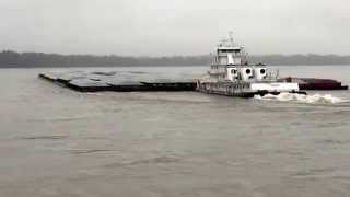 American Heritage with 46 loaded barges southbound [upl. by Mcdowell]