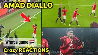 Man United fans crazy reaction to Amad Diallo last minute goal vs Liverpool [upl. by Rois472]