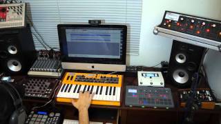 Akai MPC 500 DSI Mopho keyboard Moog Slim Phatty amp Korg Electribe 2 [upl. by Sheelagh]